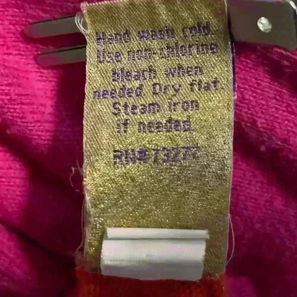 Princess Vera Wang Y2K cardigan button up sweater pink multi colorblock glitter - Picture 11 of 11